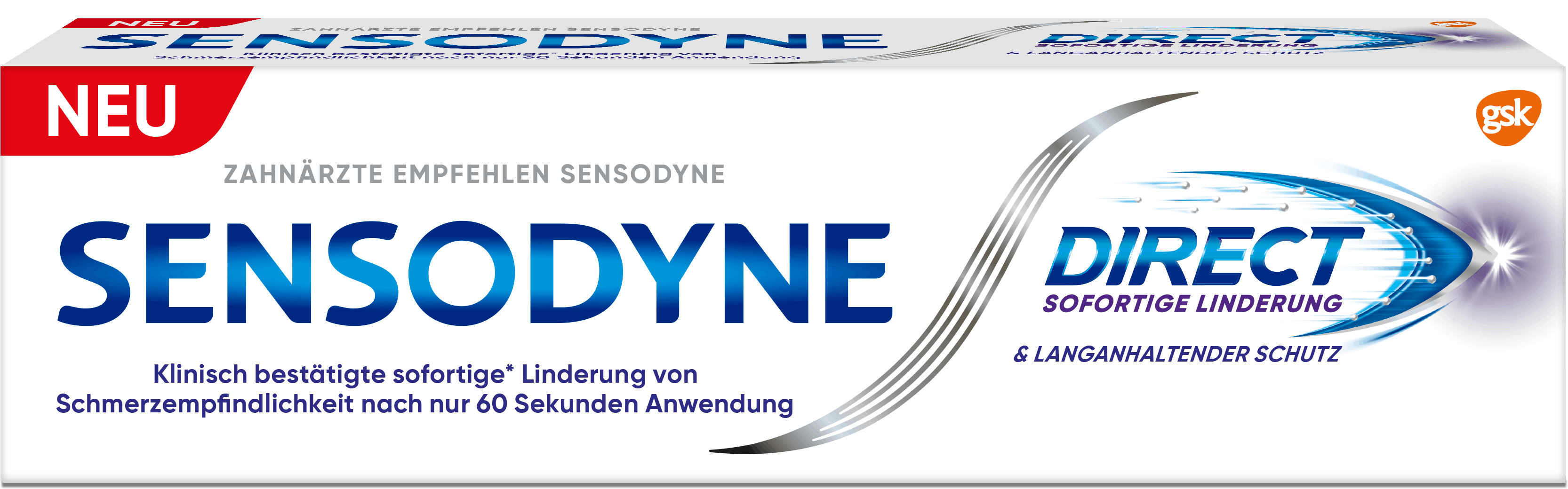 Sensodyne Direct Zahnpasta für sofortige* Linderung